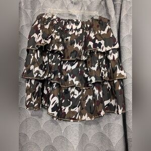 Lane Bryant Camo Ruffle Skirt